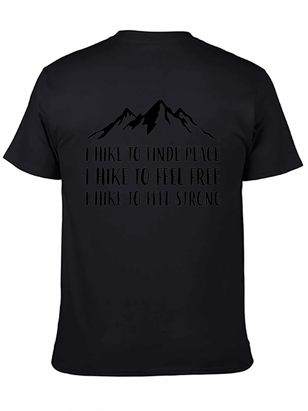 Hikers Motivational Black Graphic Tee product image 4