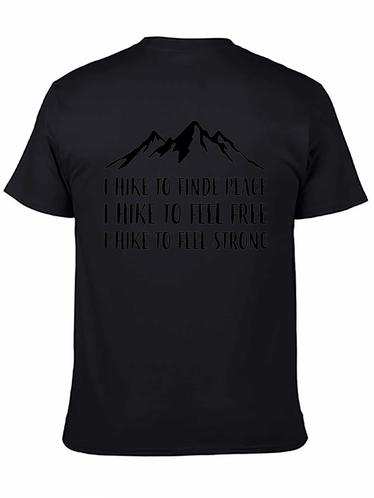 Hikers Motivational Black Graphic Tee product image 4