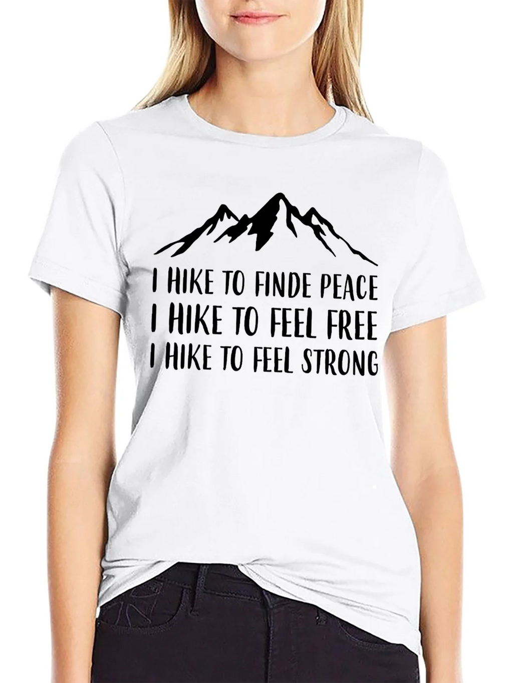 Hikers Motivational Black Graphic Tee product image 8