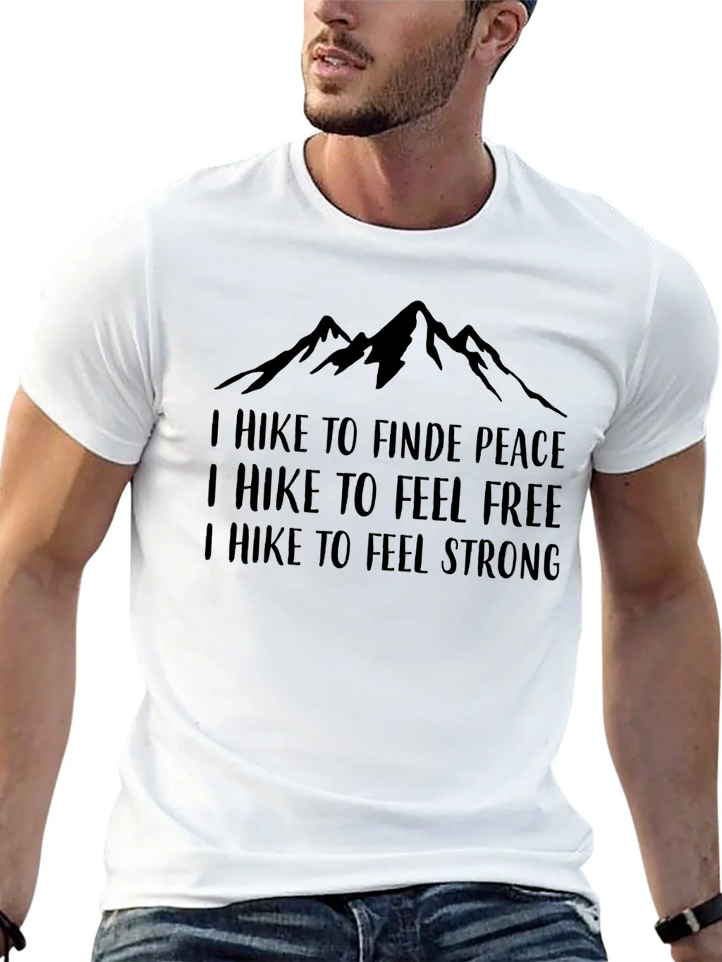 Hikers Motivational Black Graphic Tee product image 12