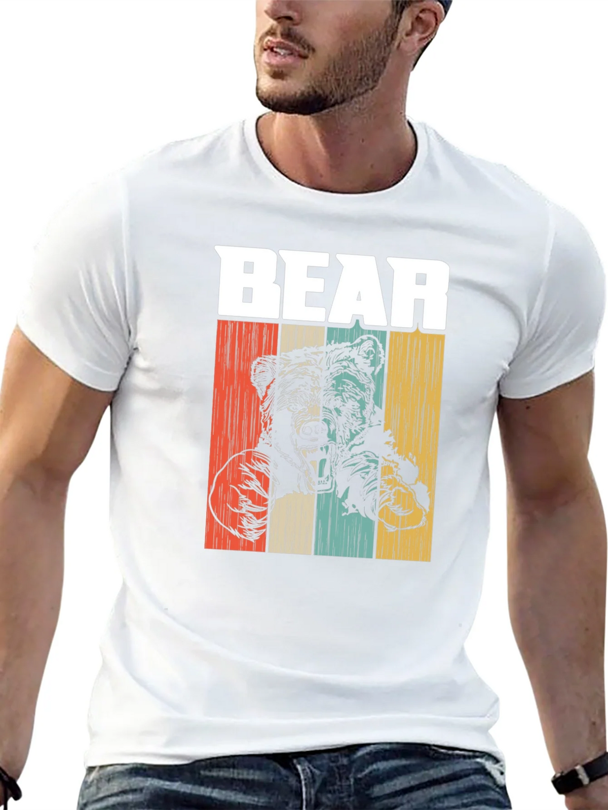 Vintage Style Bear Graphic T-Shirt product image 8