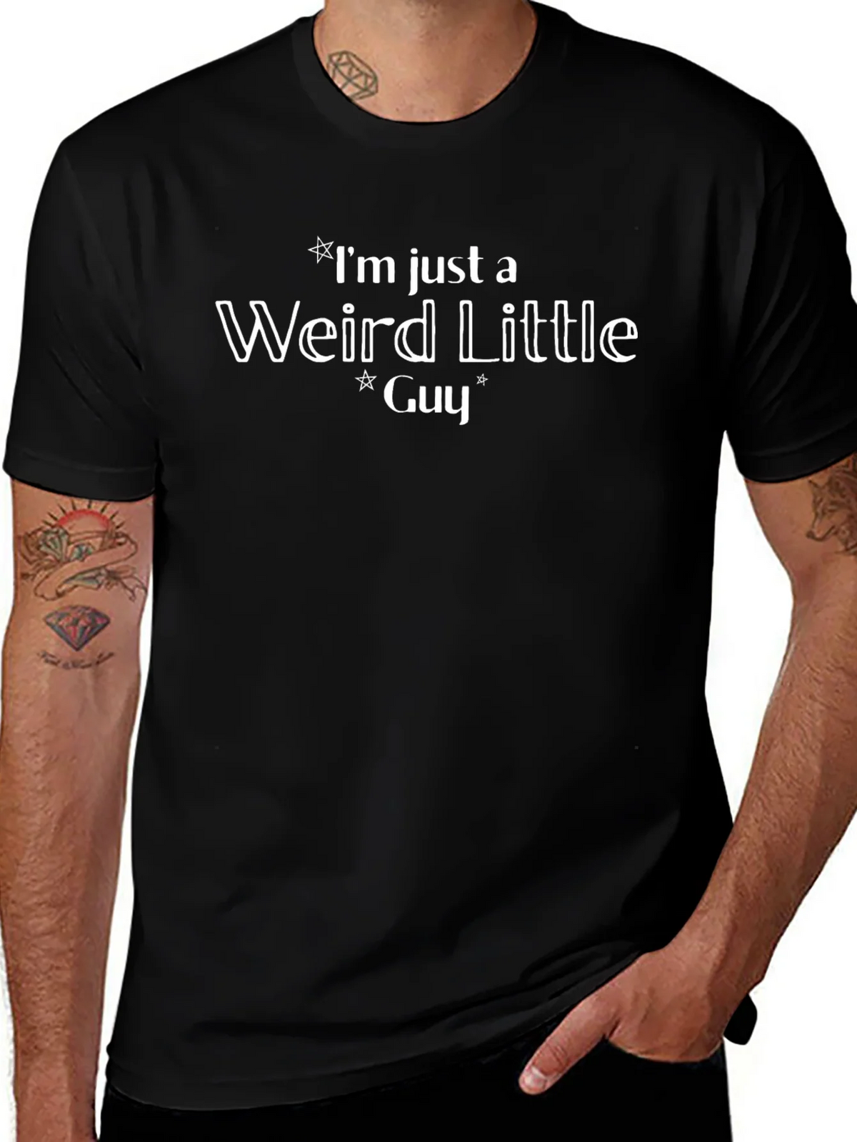 Weird Little Guy Graphic T-Shirt - Black product image 1