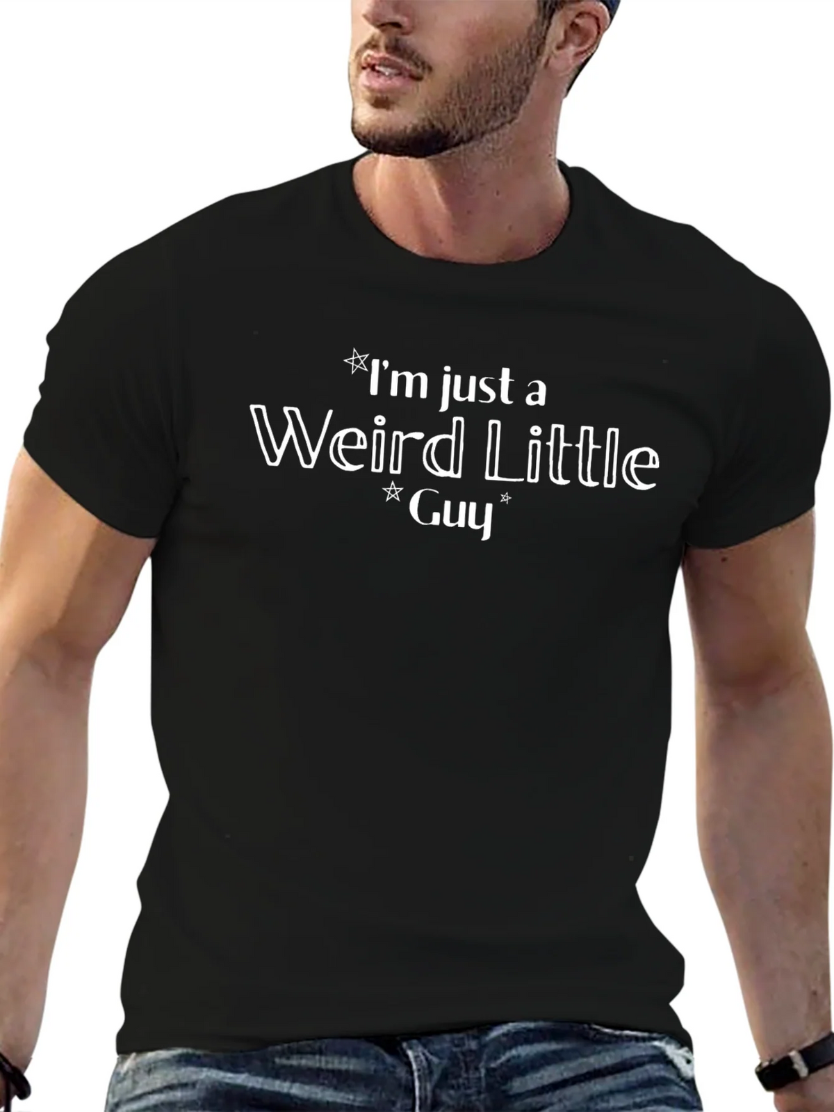 Weird Little Guy Graphic T-Shirt - Black product image 6