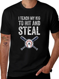 I Teach My Kid To Hit and Steal Baseball T-Shirt product image 1