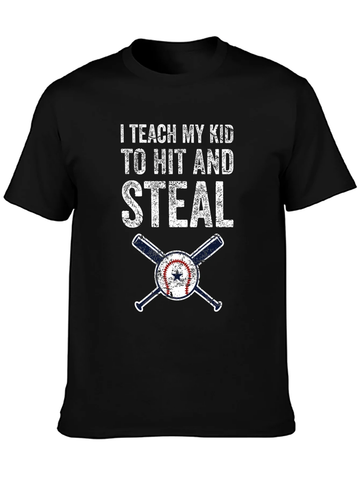 I Teach My Kid To Hit and Steal Baseball T-Shirt product image 3