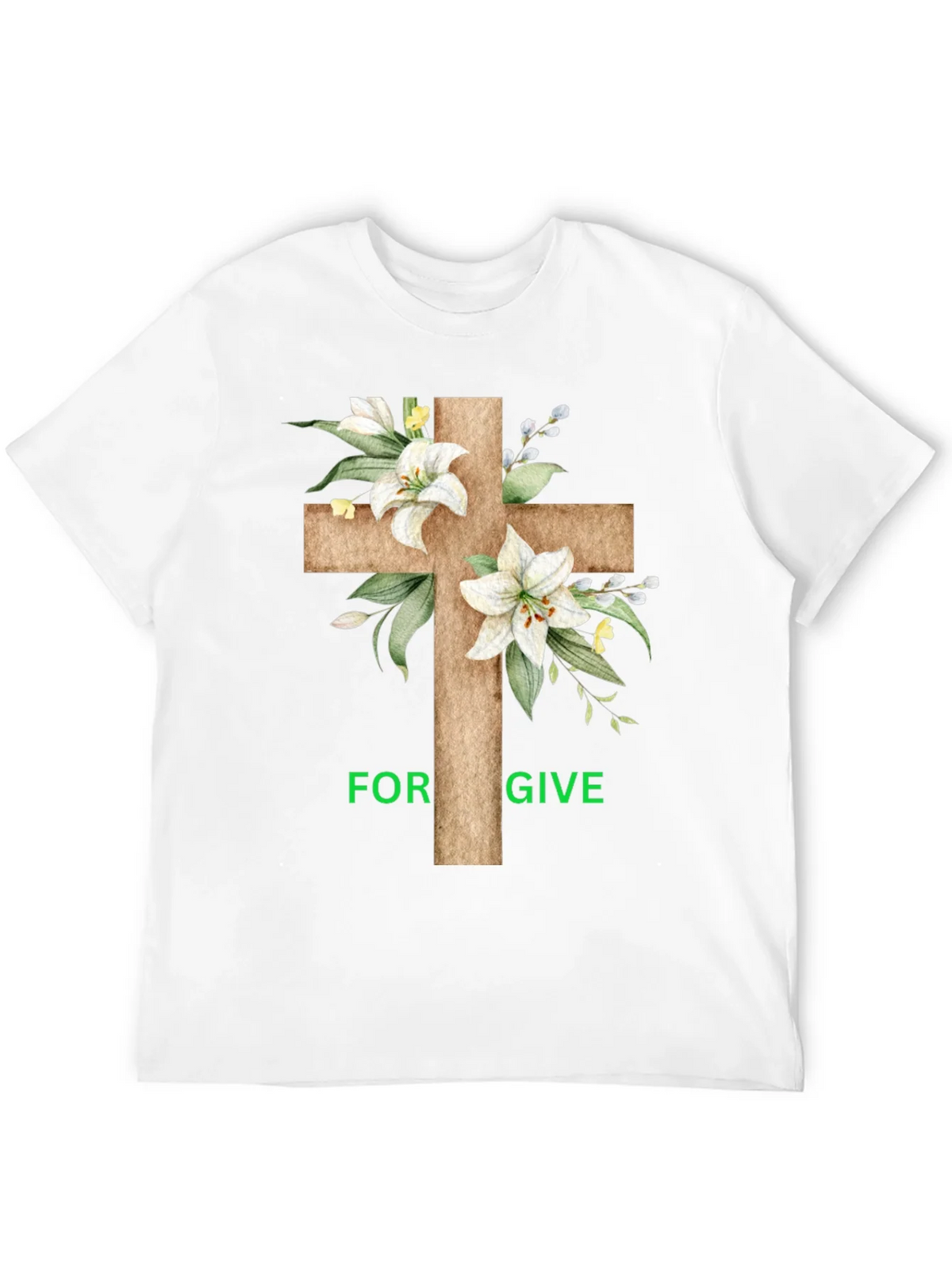 Forgive Floral Cross Graphic T-Shirt product image 11