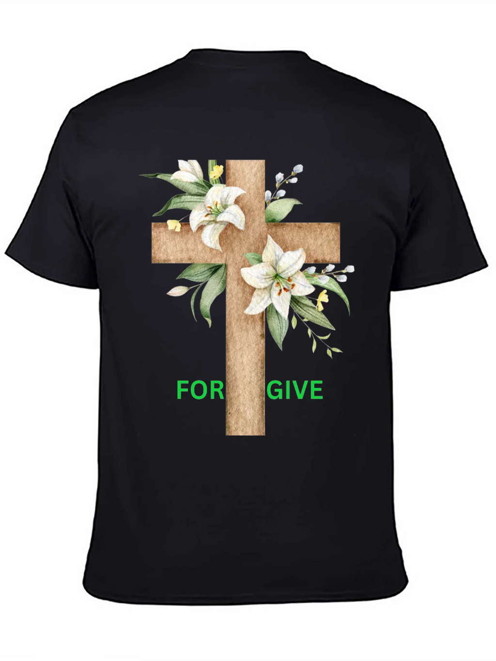 Forgive Floral Cross Graphic T-Shirt product image 4