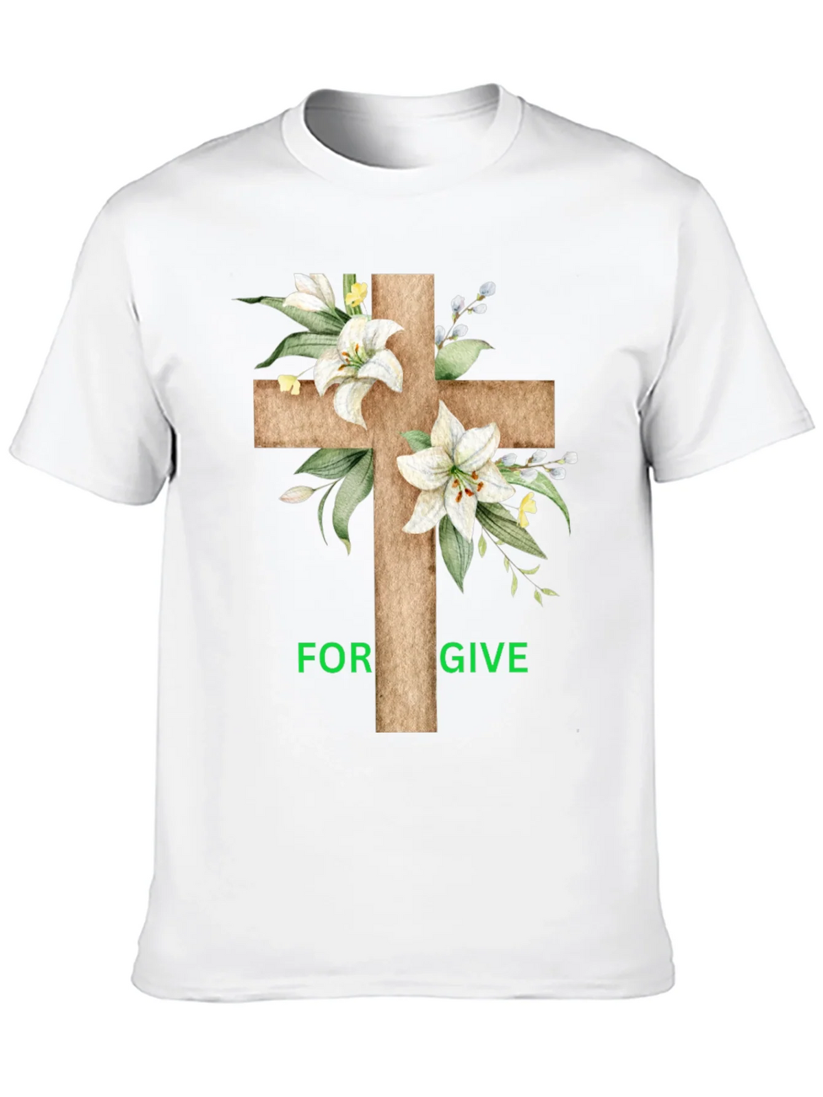 Forgive Floral Cross Graphic T-Shirt product image 9