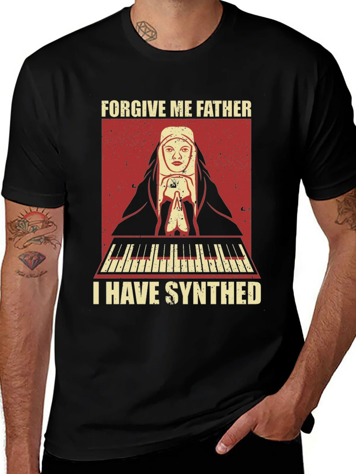 Forgive Me Father I Have Synthed T-Shirt product image 1