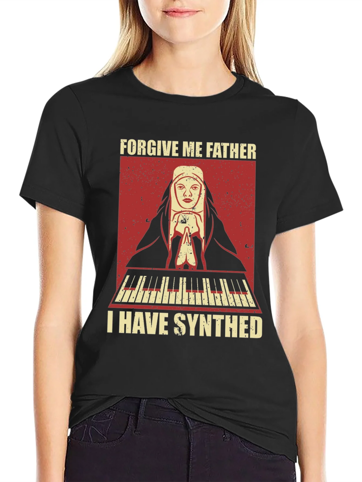 Forgive Me Father I Have Synthed T-Shirt product image 2