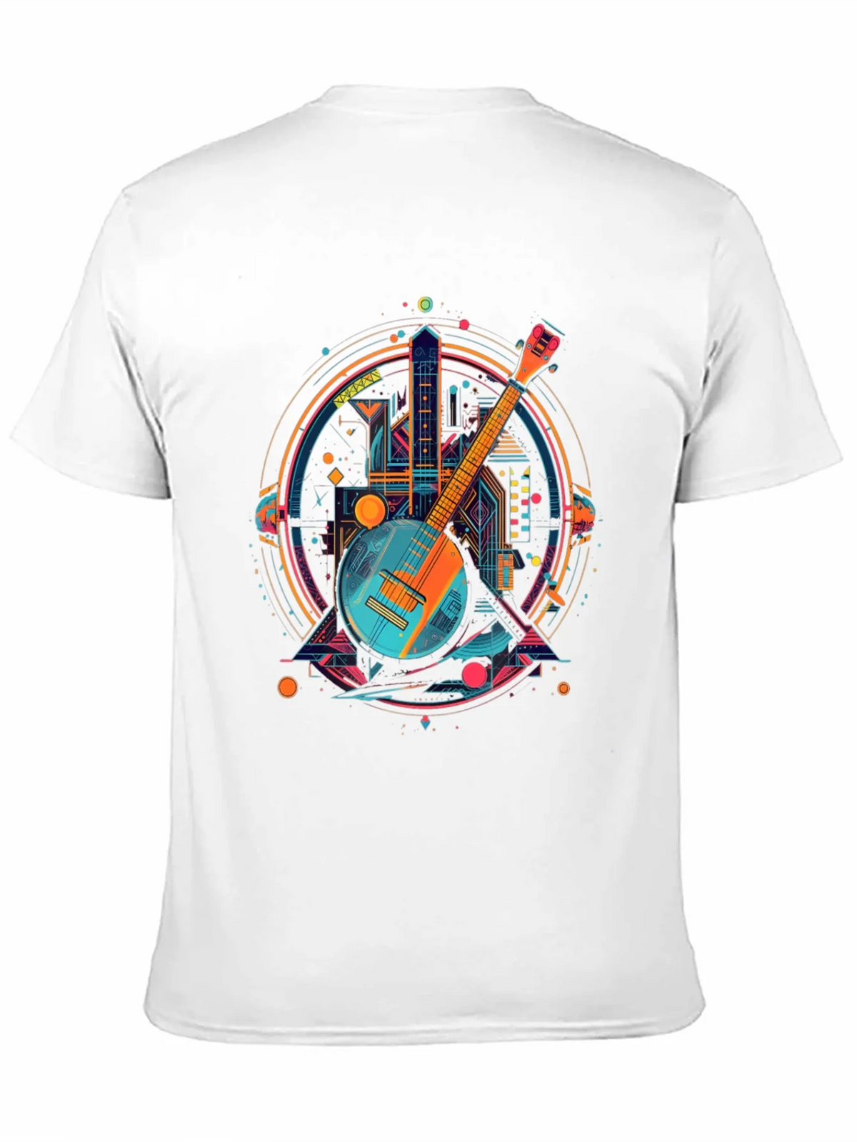 Neon Banjo Graphic T-Shirt - Unique Music Design product image 4