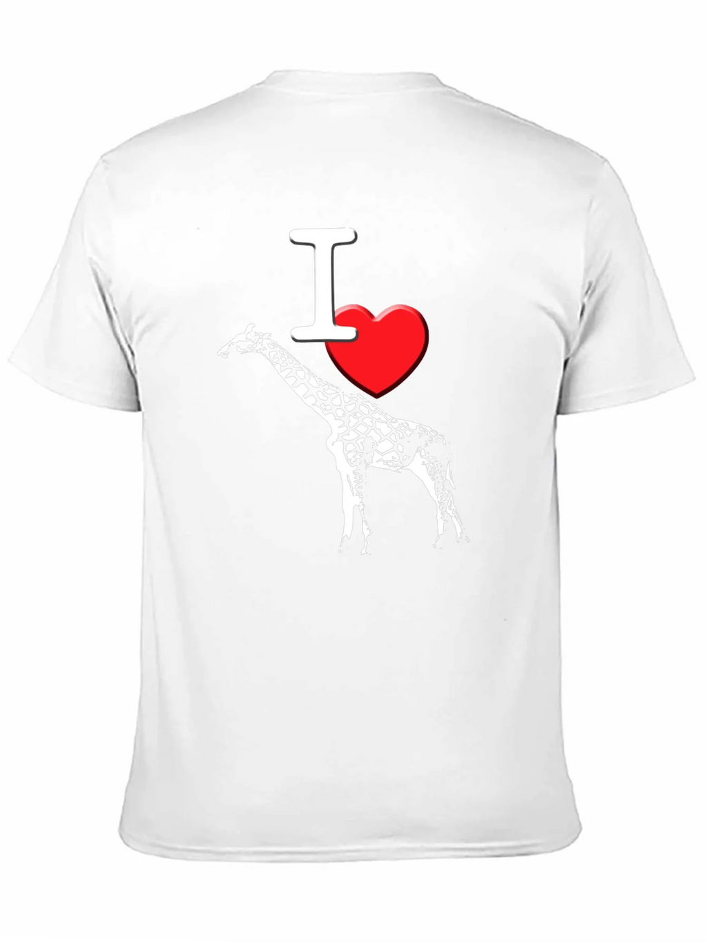 I Heart Giraffe Black T-Shirt Mens product image 10