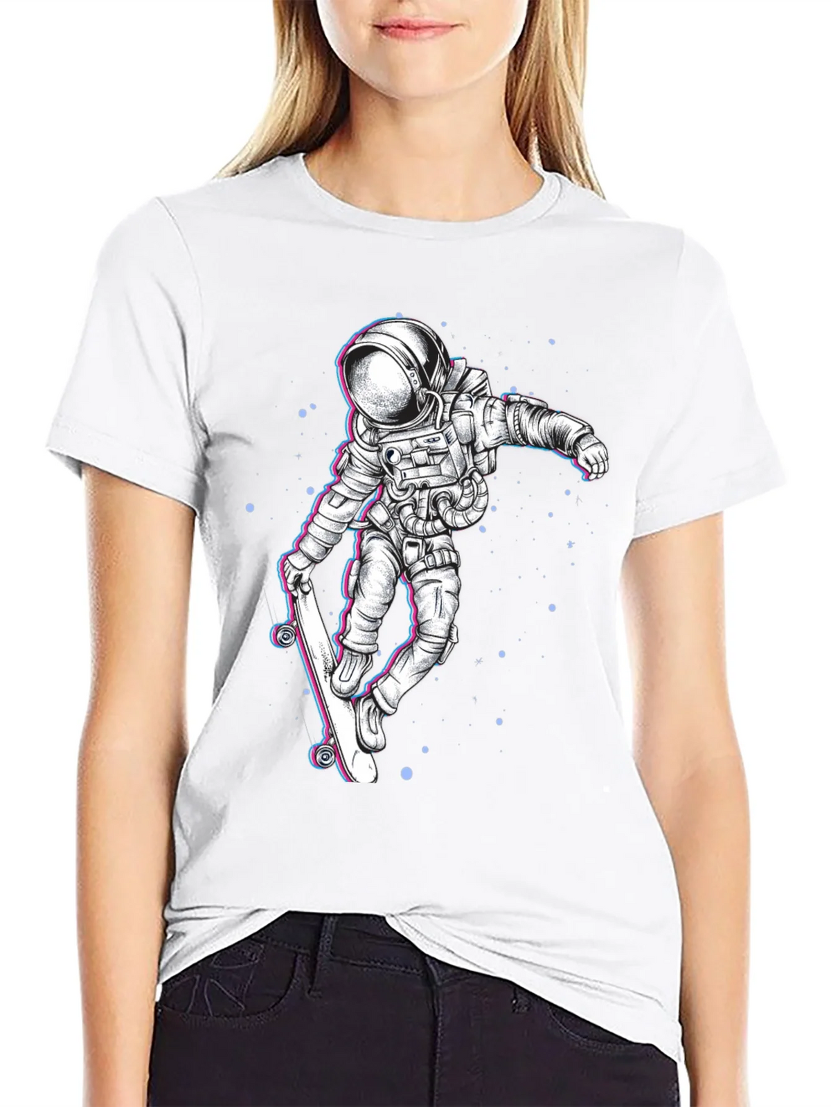 Astronaut Skateboard Graphic Tee - Black product image 8