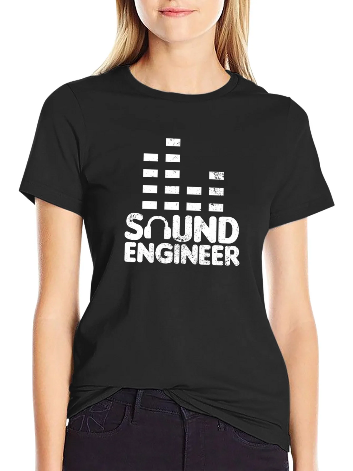 Sound Engineer Black T-Shirt product image 1