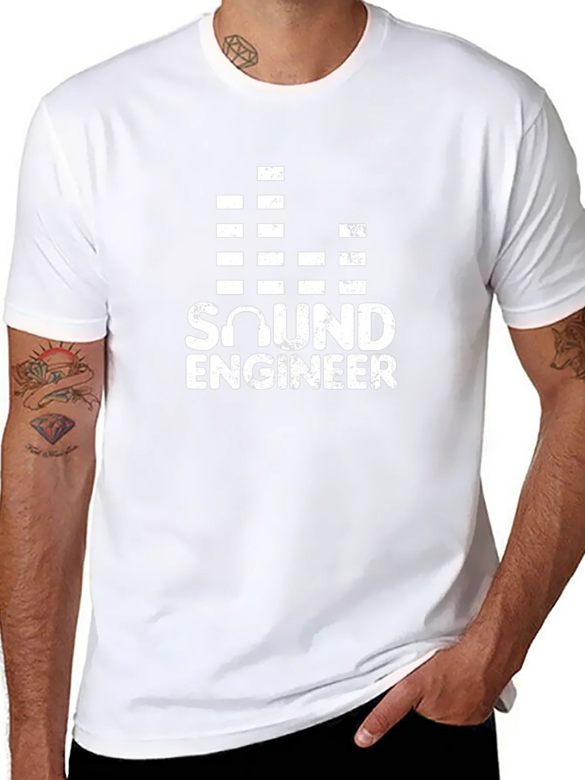 Sound Engineer Black T-Shirt product image 6