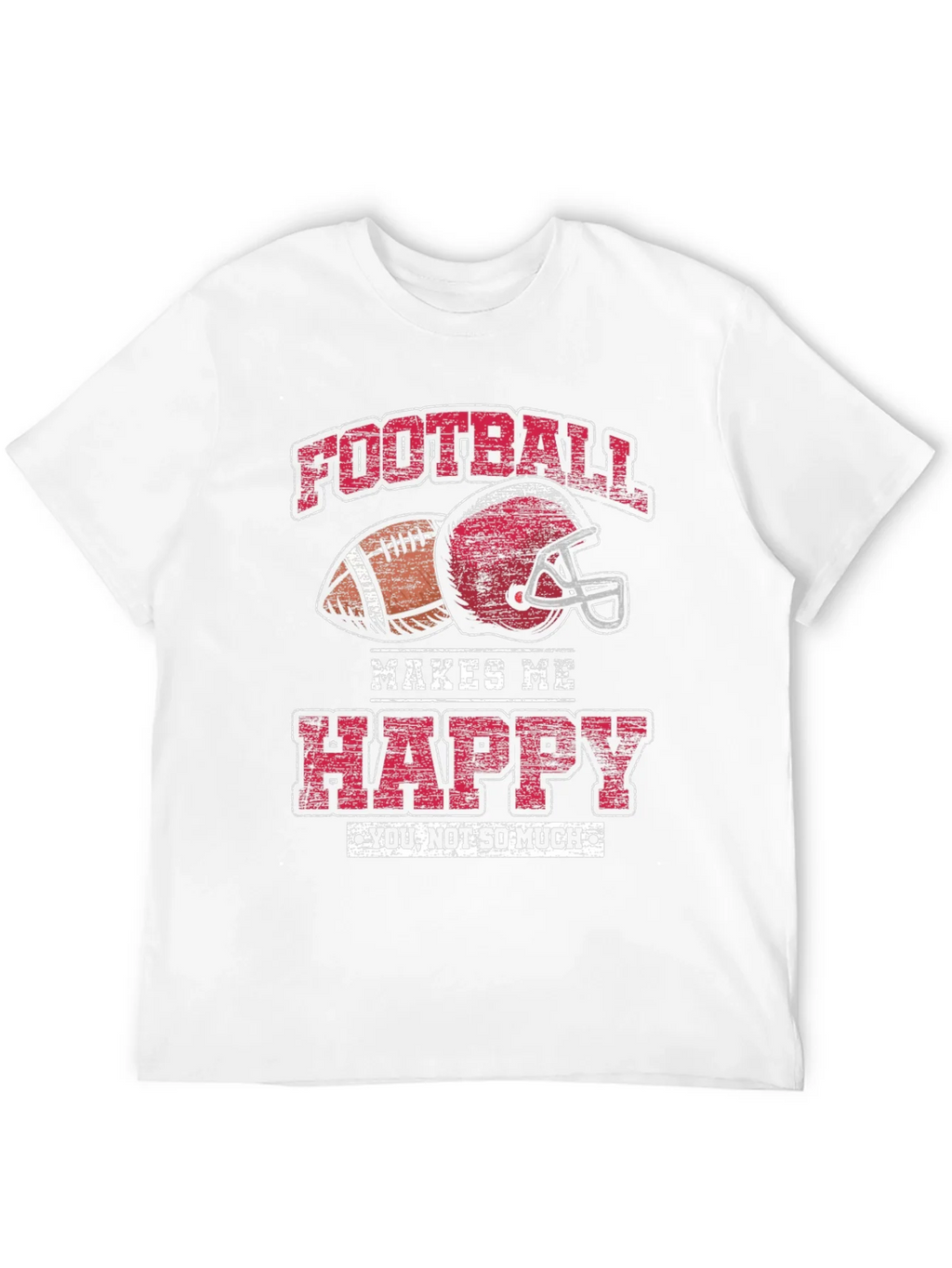 Football Makes Me Happy Graphic T-Shirt product image 6