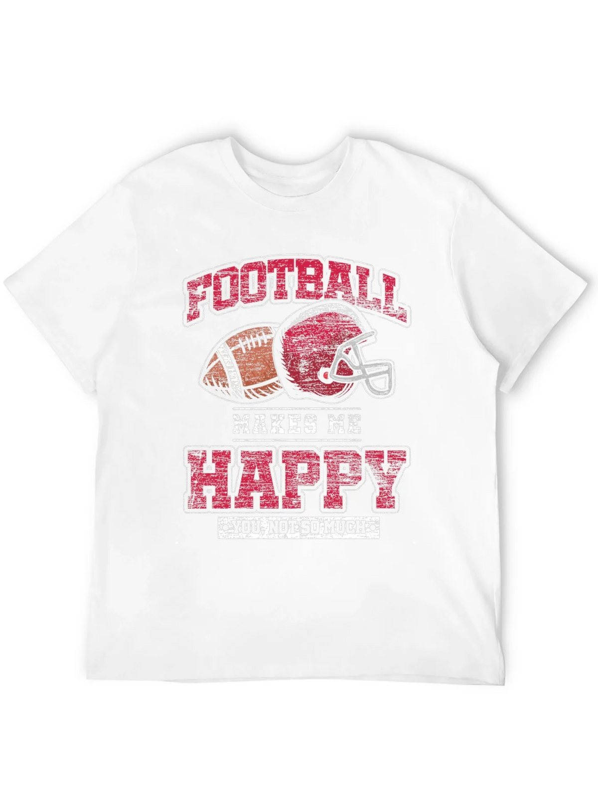 Football Makes Me Happy Graphic T-Shirt product image 6