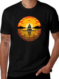 Sunset Sailboat Graphic T-Shirt product image 1