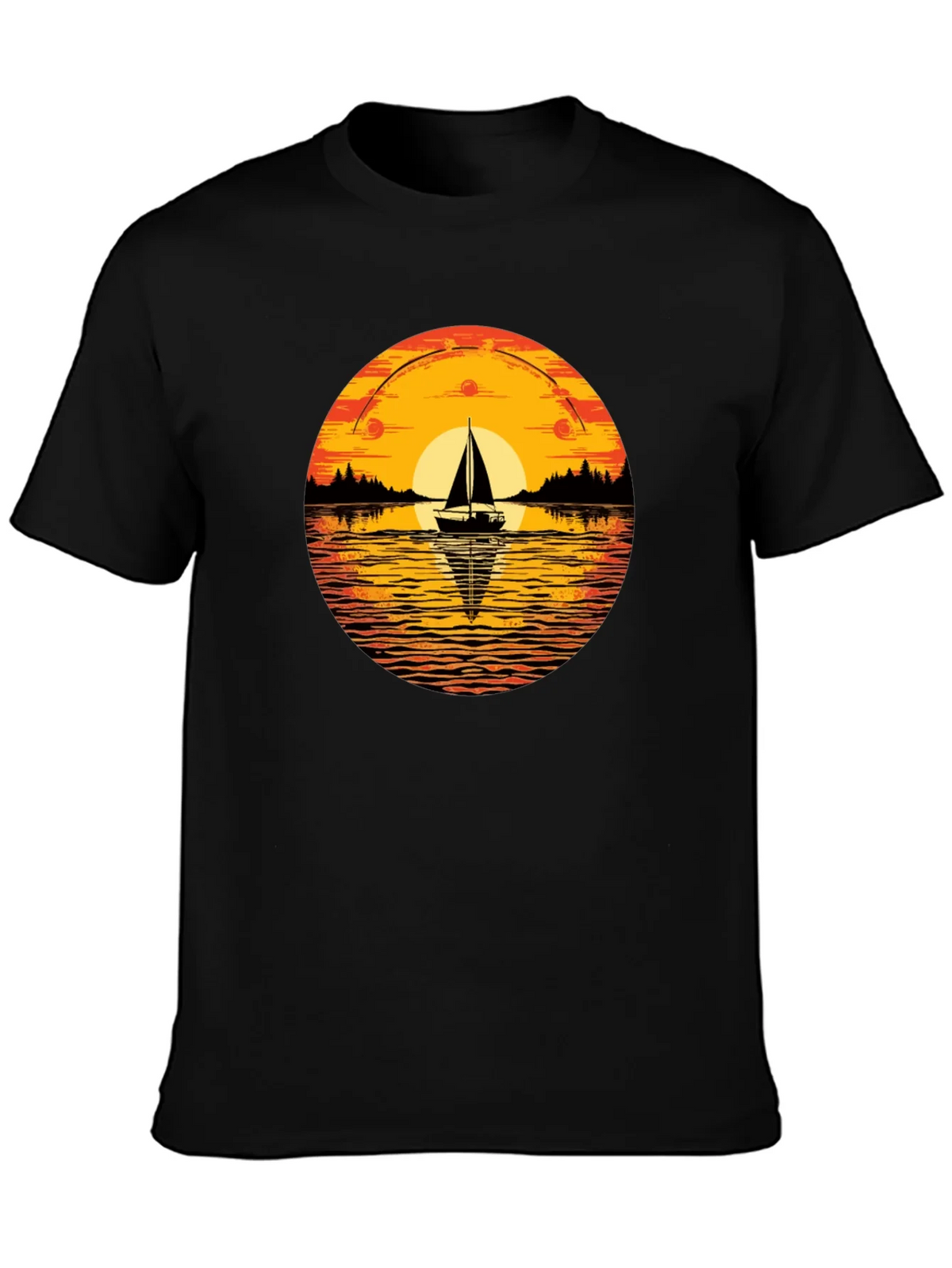 Sunset Sailboat Graphic T-Shirt product image 3