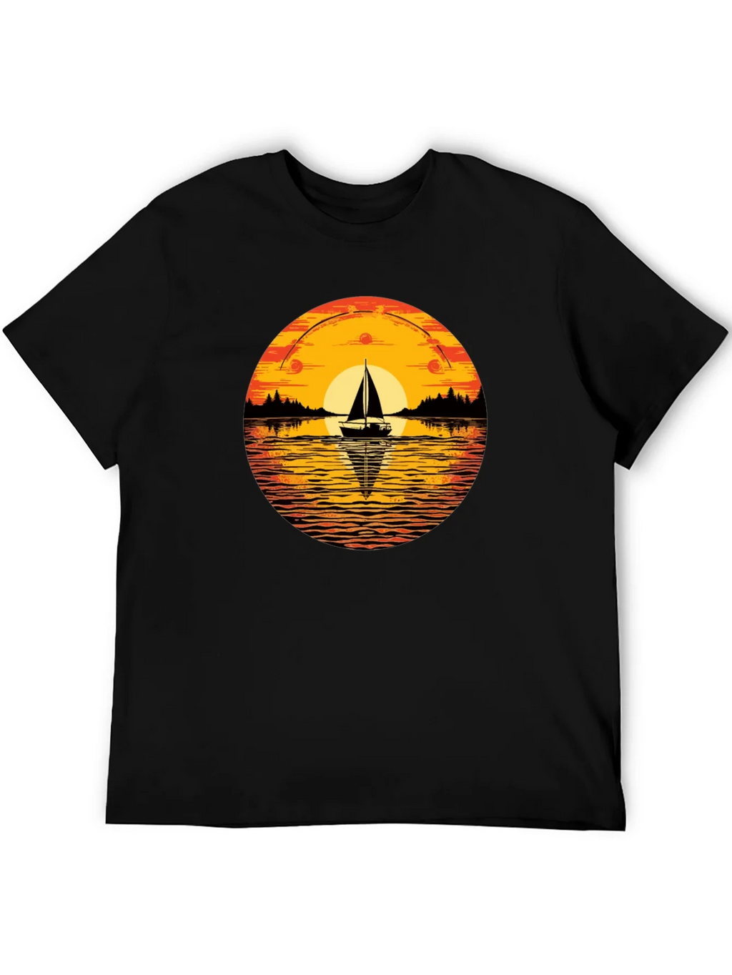 Sunset Sailboat Graphic T-Shirt product image 5