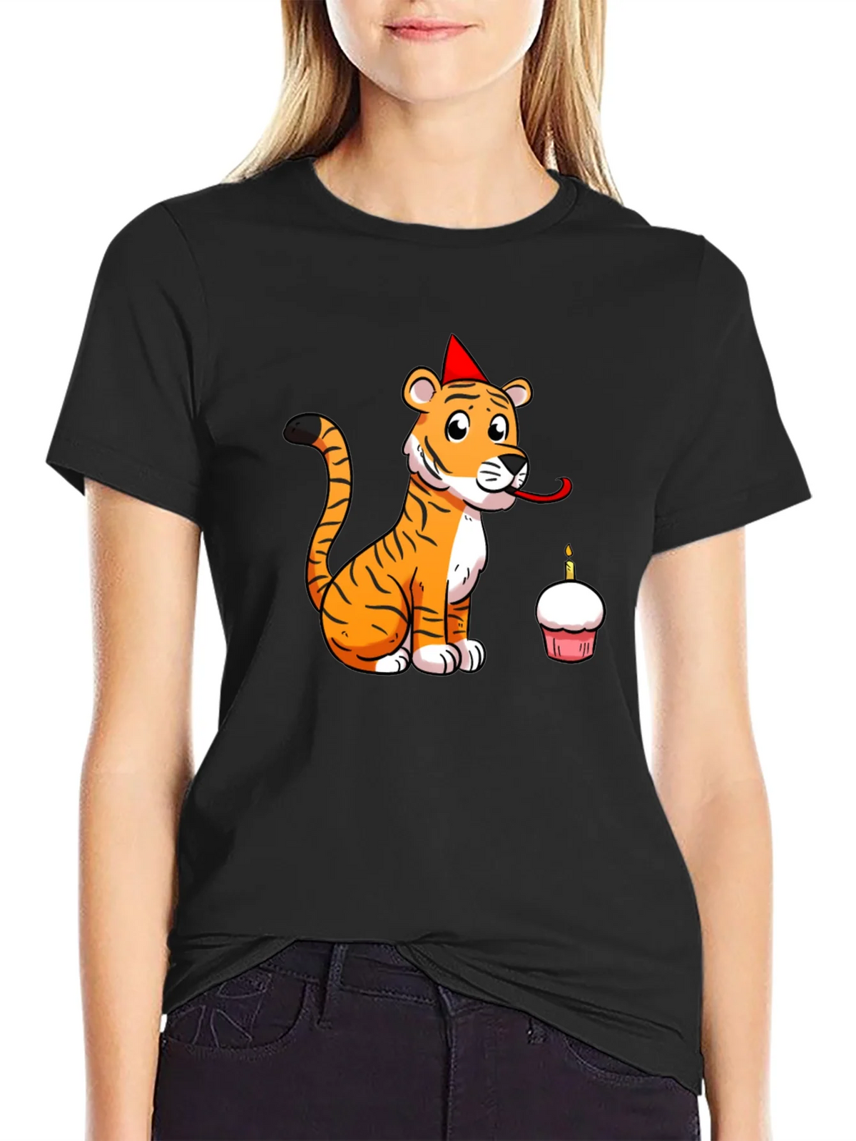 Birthday Tiger Graphic Tee - Black product image 2