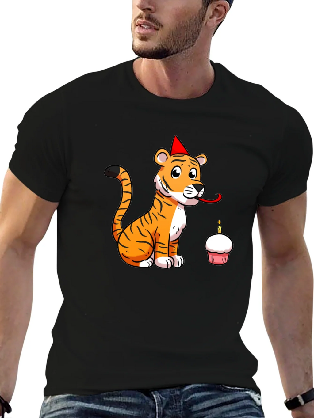 Birthday Tiger Graphic Tee - Black product image 6