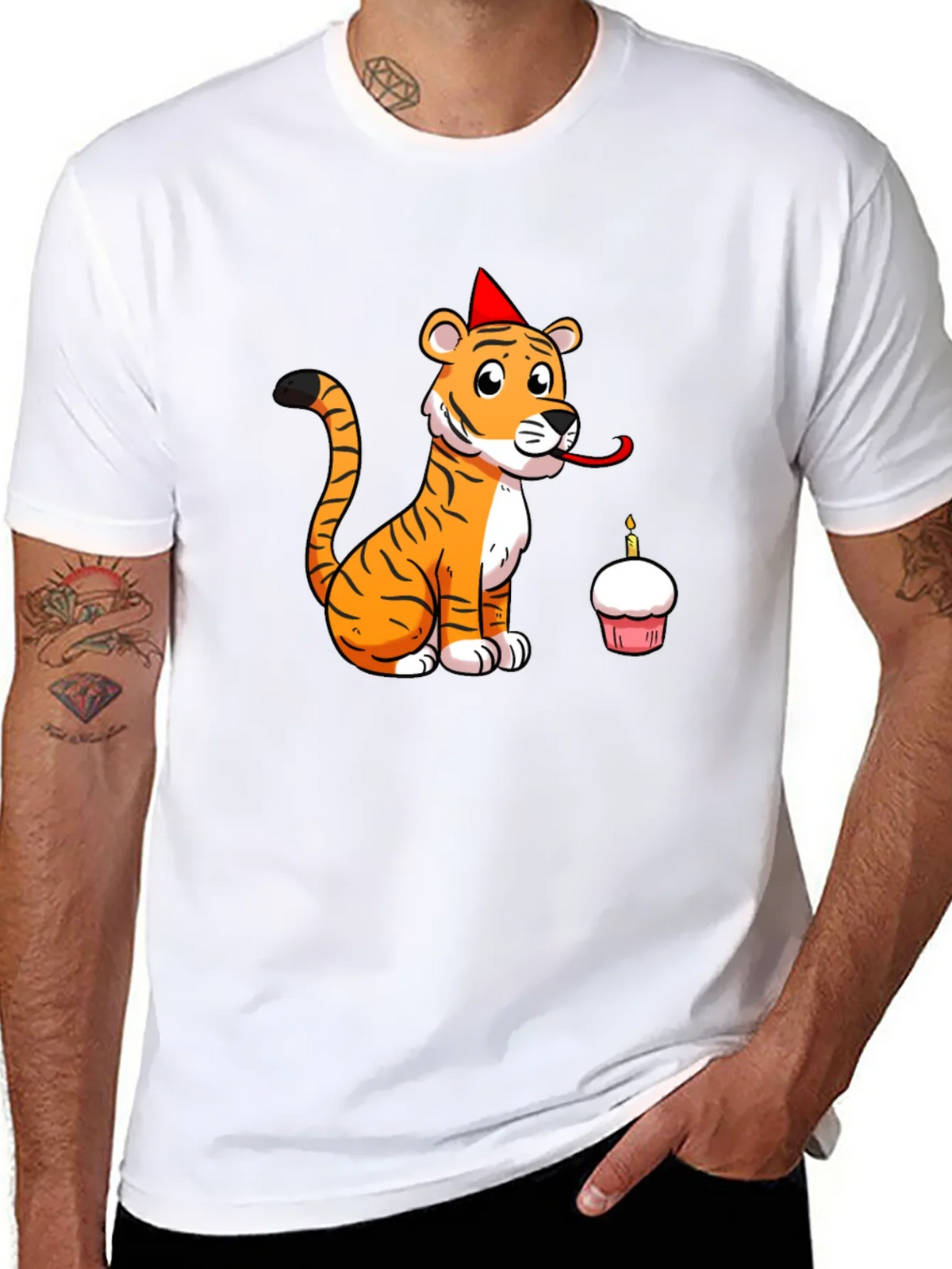 Birthday Tiger Graphic Tee - Black product image 7