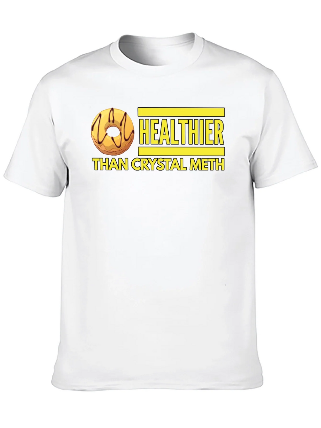 Healthier Than Crystal Meth Funny Donut Graphic T-Shirt product image 9