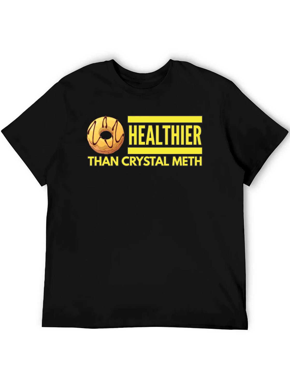 Healthier Than Crystal Meth Funny Donut Graphic T-Shirt product image 5