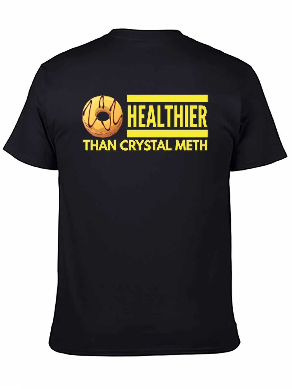 Healthier Than Crystal Meth Funny Donut Graphic T-Shirt product image 4