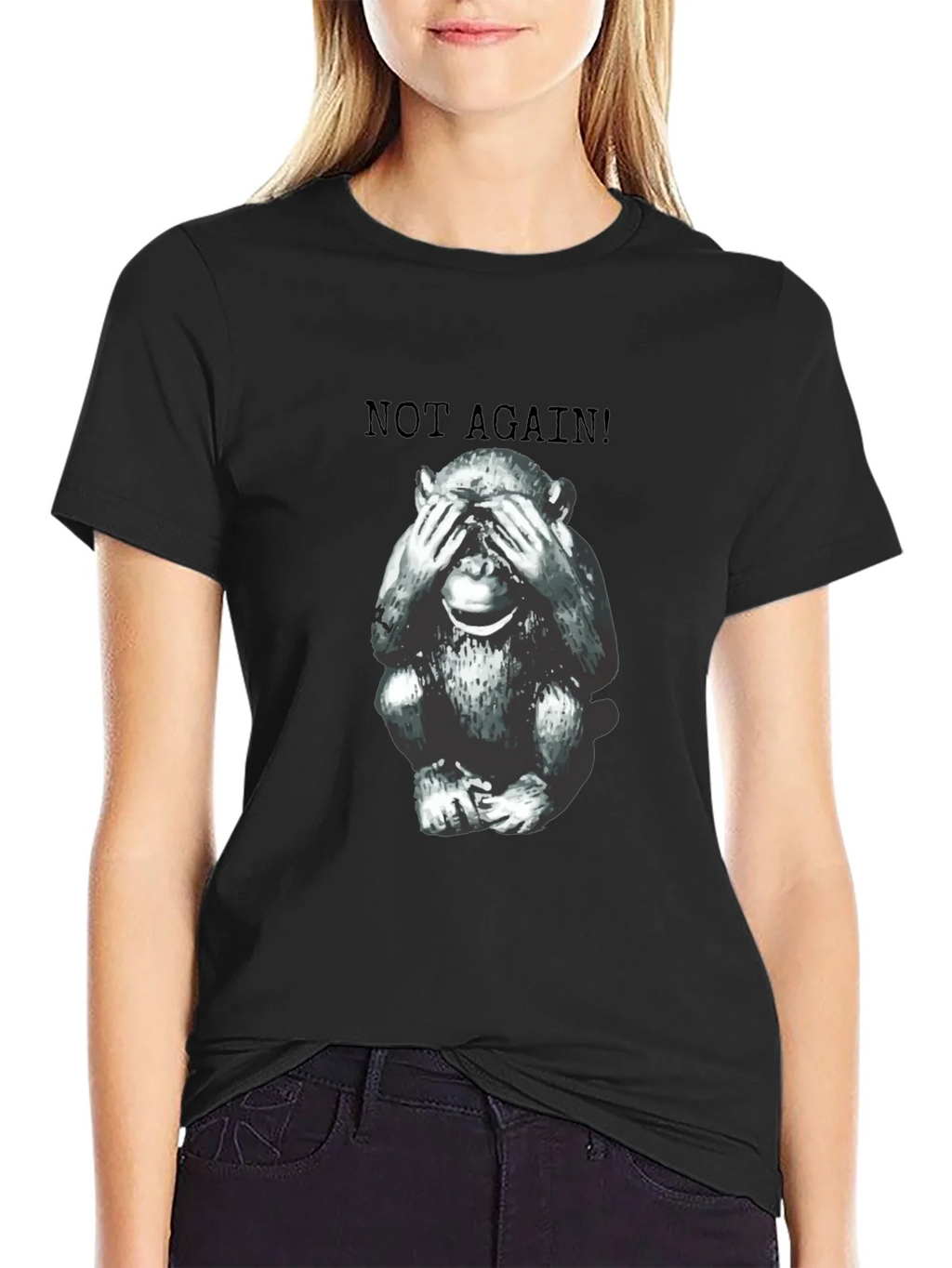 Funny Monkey Not Again! Graphic Tee - Unisex product image 2