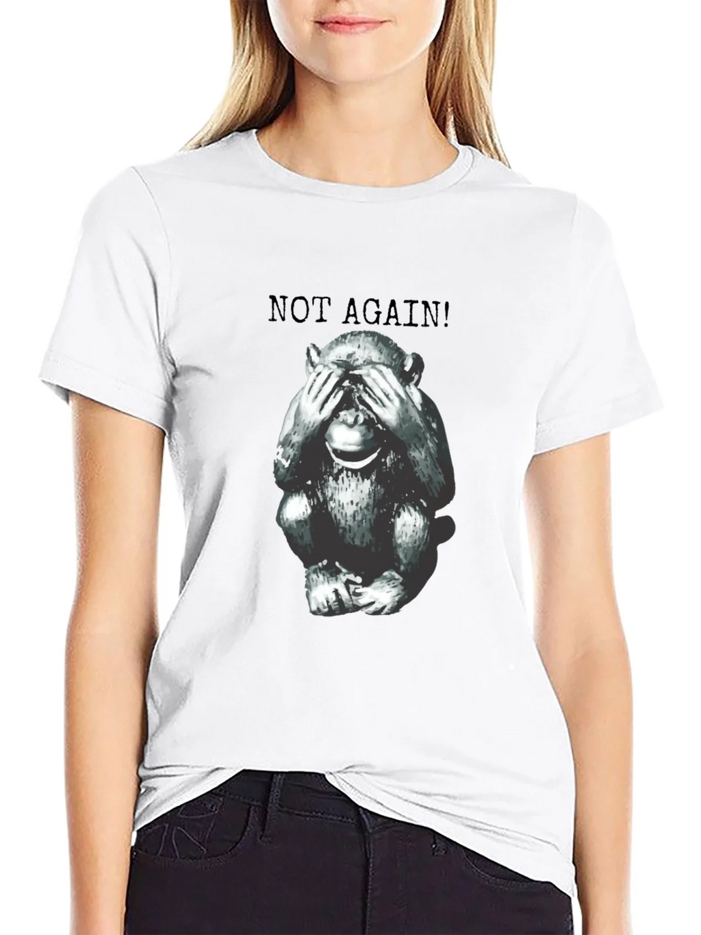 Funny Monkey Not Again! Graphic Tee - Unisex product image 6