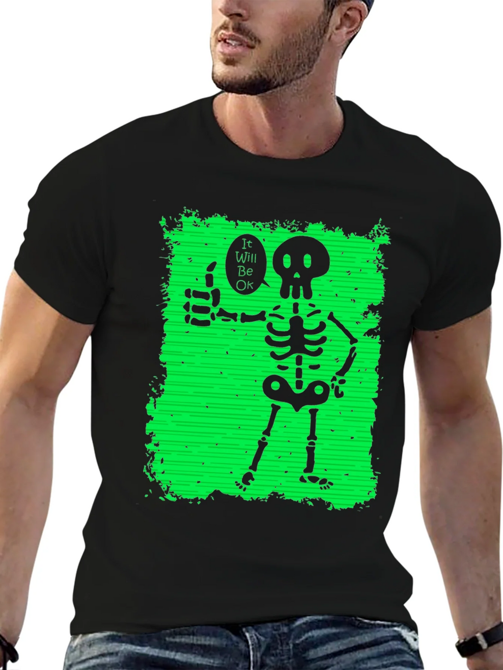 Skeleton Thumbs Up Graphic T-Shirt product image 6