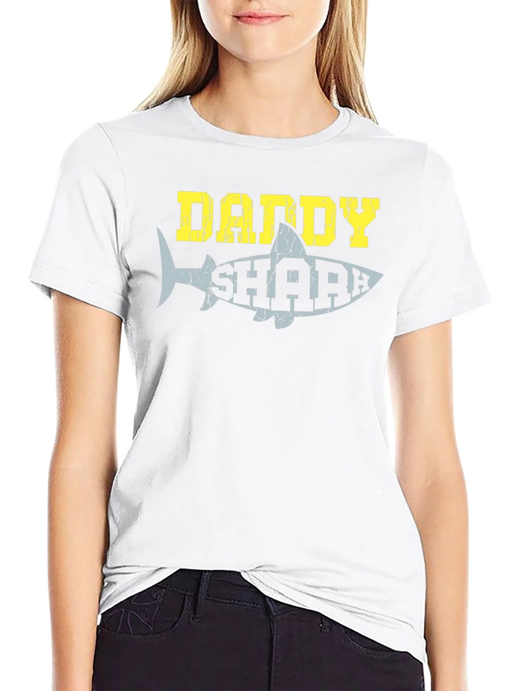 Daddy Shark Graphic Tee - Black Cotton T-Shirt product image 8
