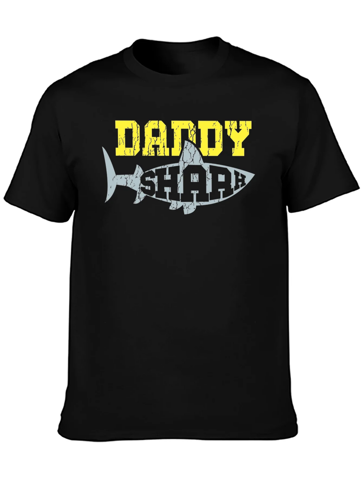 Daddy Shark Graphic Tee - Black Cotton T-Shirt product image 3