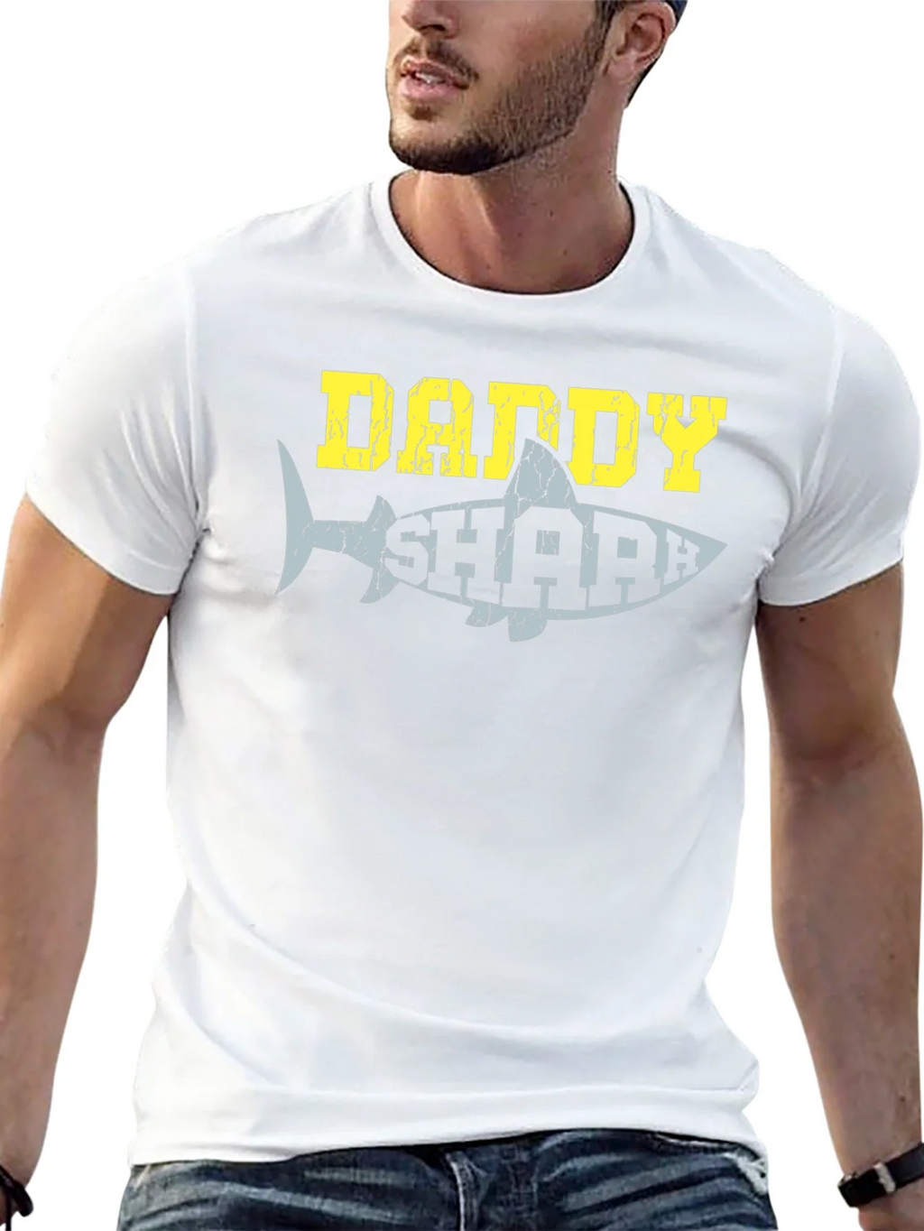 Daddy Shark Graphic Tee - Black Cotton T-Shirt product image 11