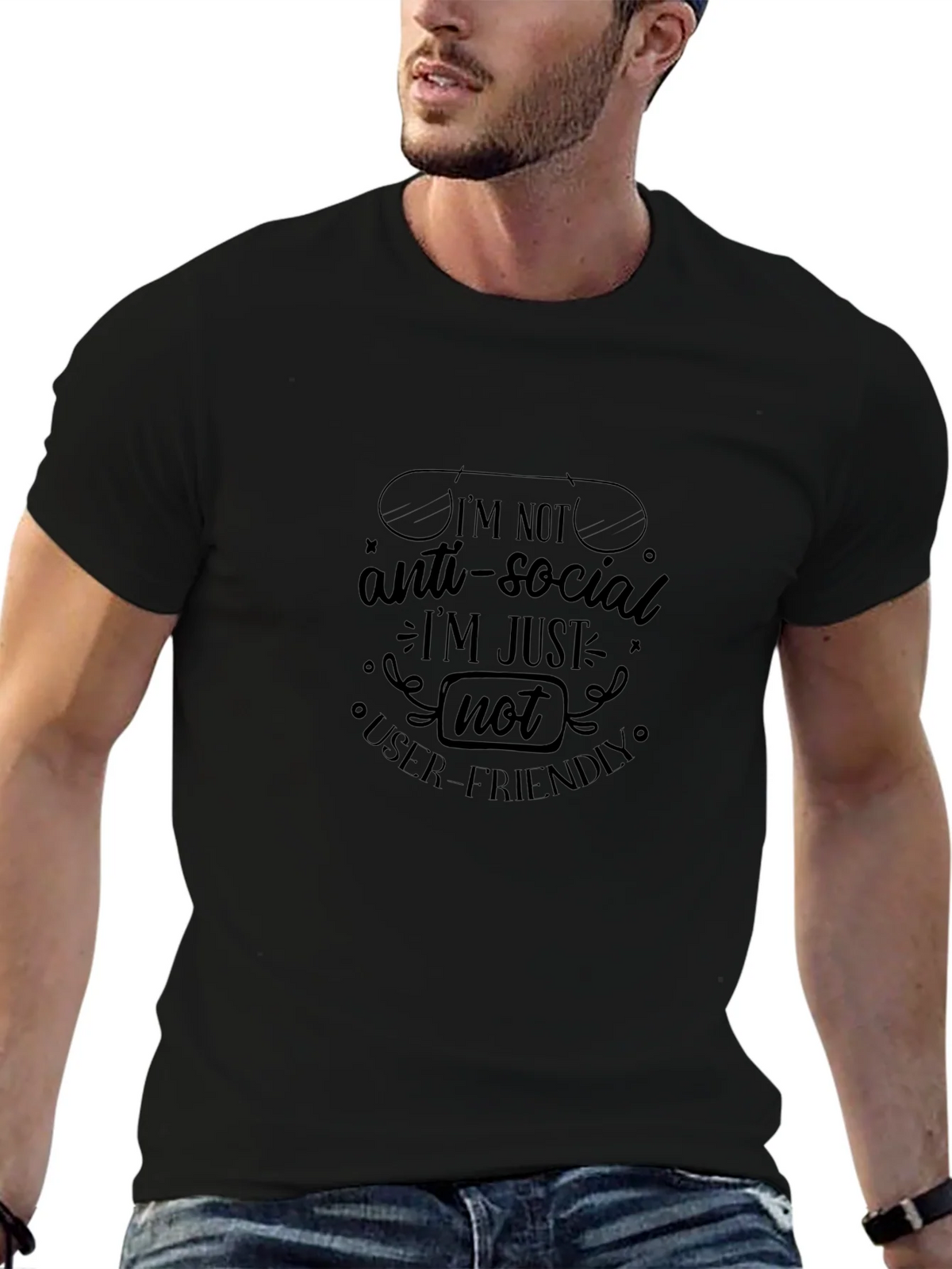 Funny Anti-Social User-Friendly Graphic Tee product image 2