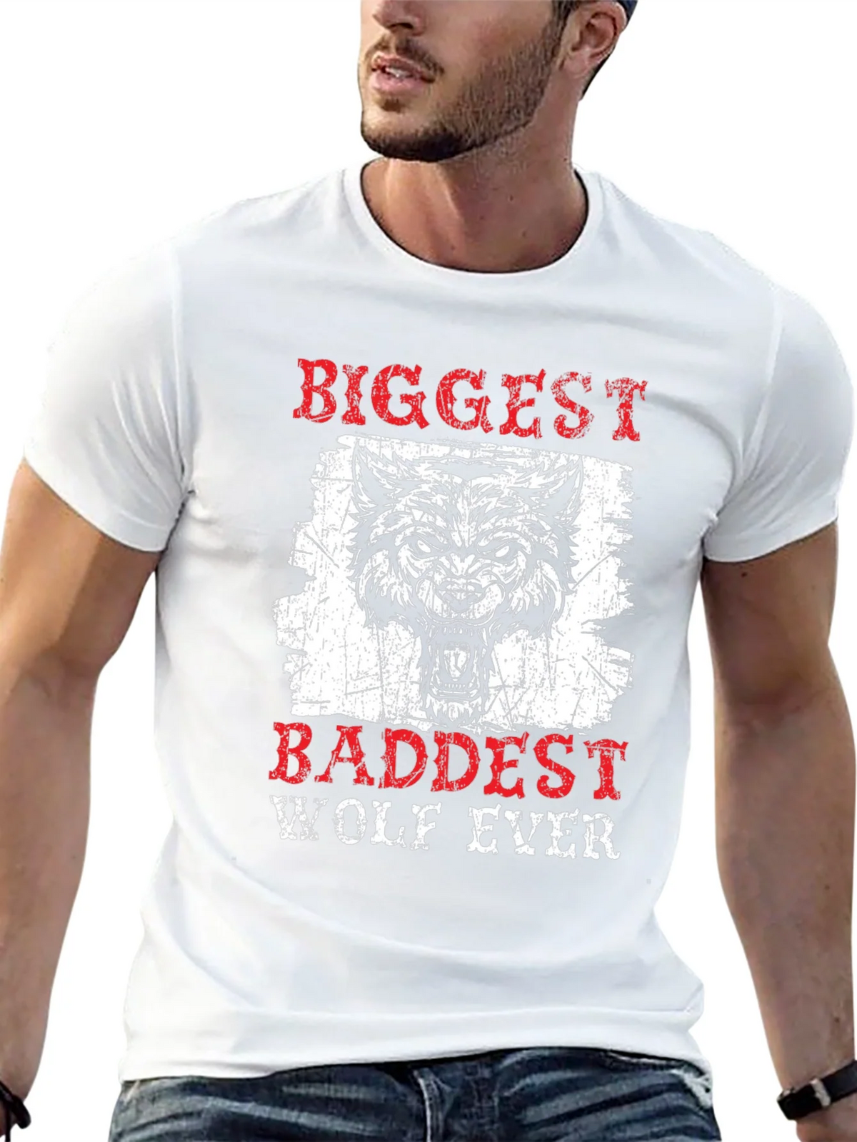 Biggest Baddest Wolf Ever Graphic Tee product image 11