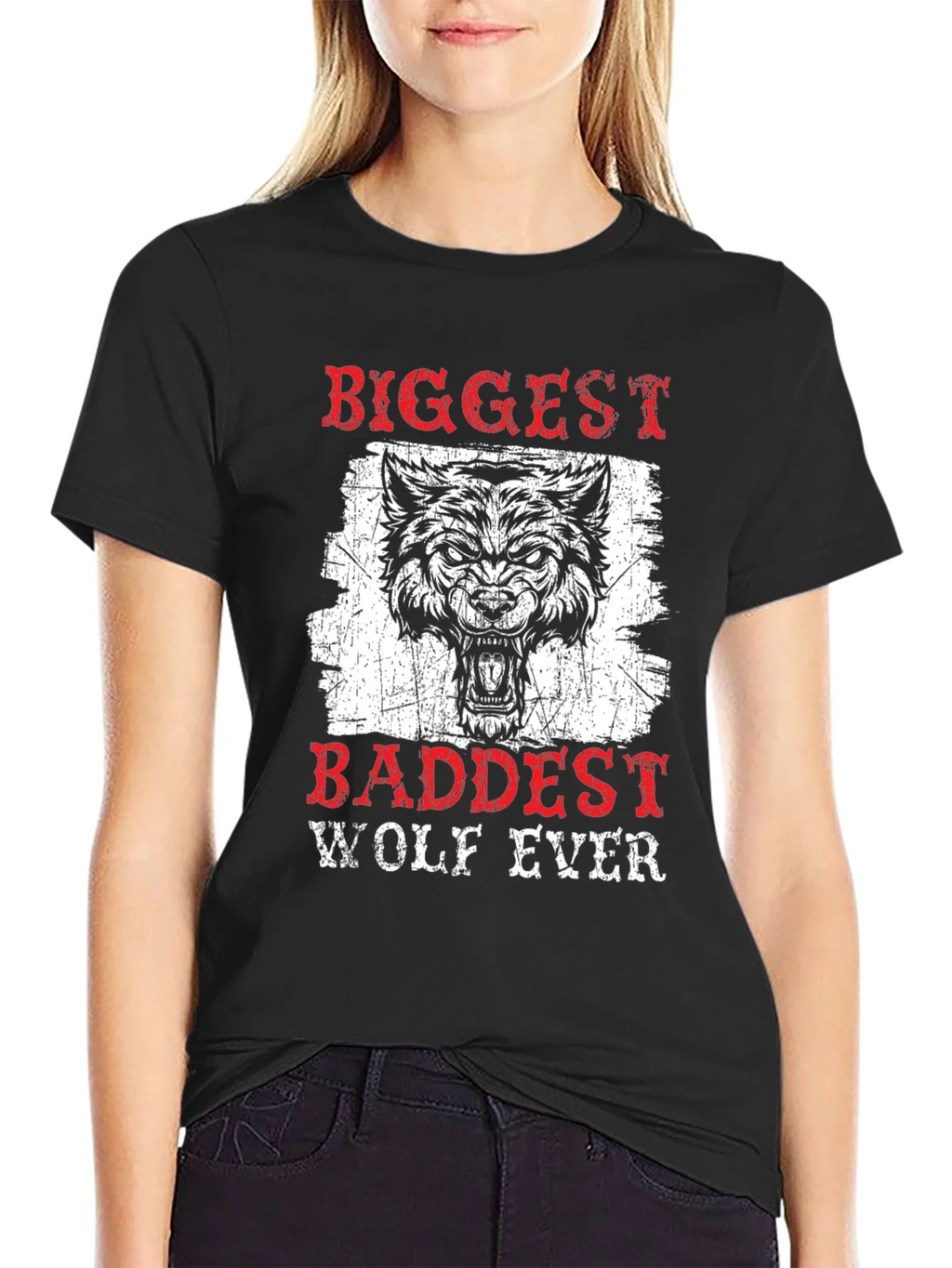 Biggest Baddest Wolf Ever Graphic Tee product image 2