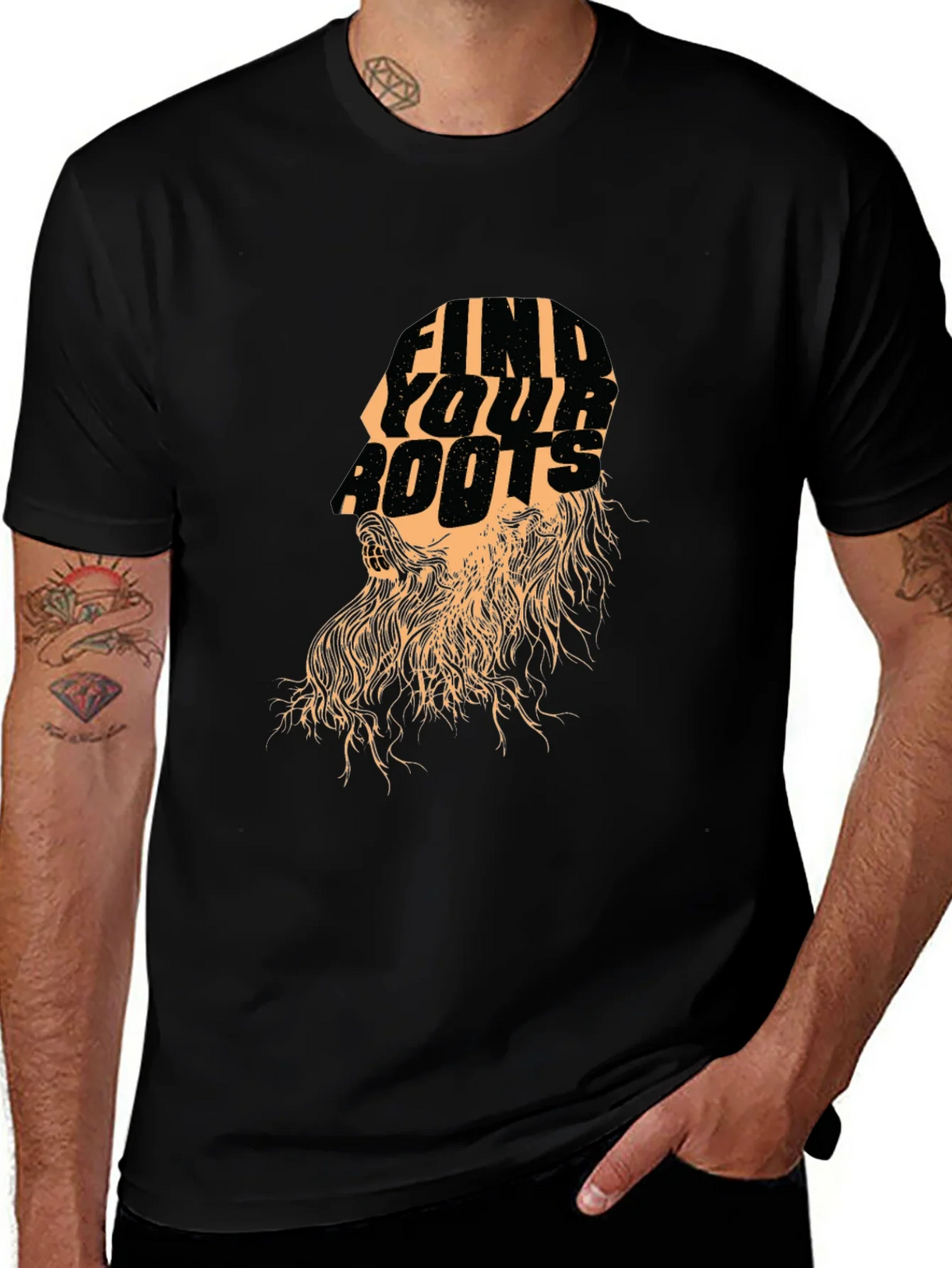 Find Your Roots Graphic Black T-Shirt product image 1