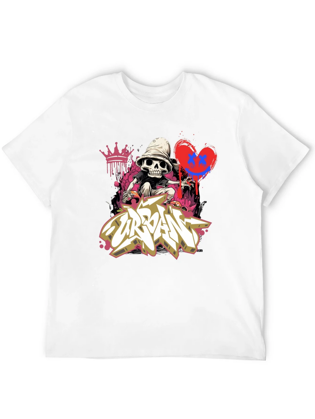 Urban Graffiti Skull Graphic Tee - Edgy Style product image 2