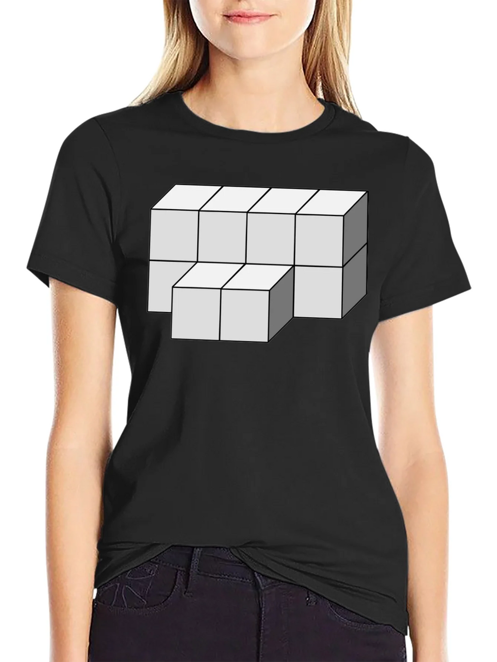 Optical Illusion Cube Graphic Tee product image 2