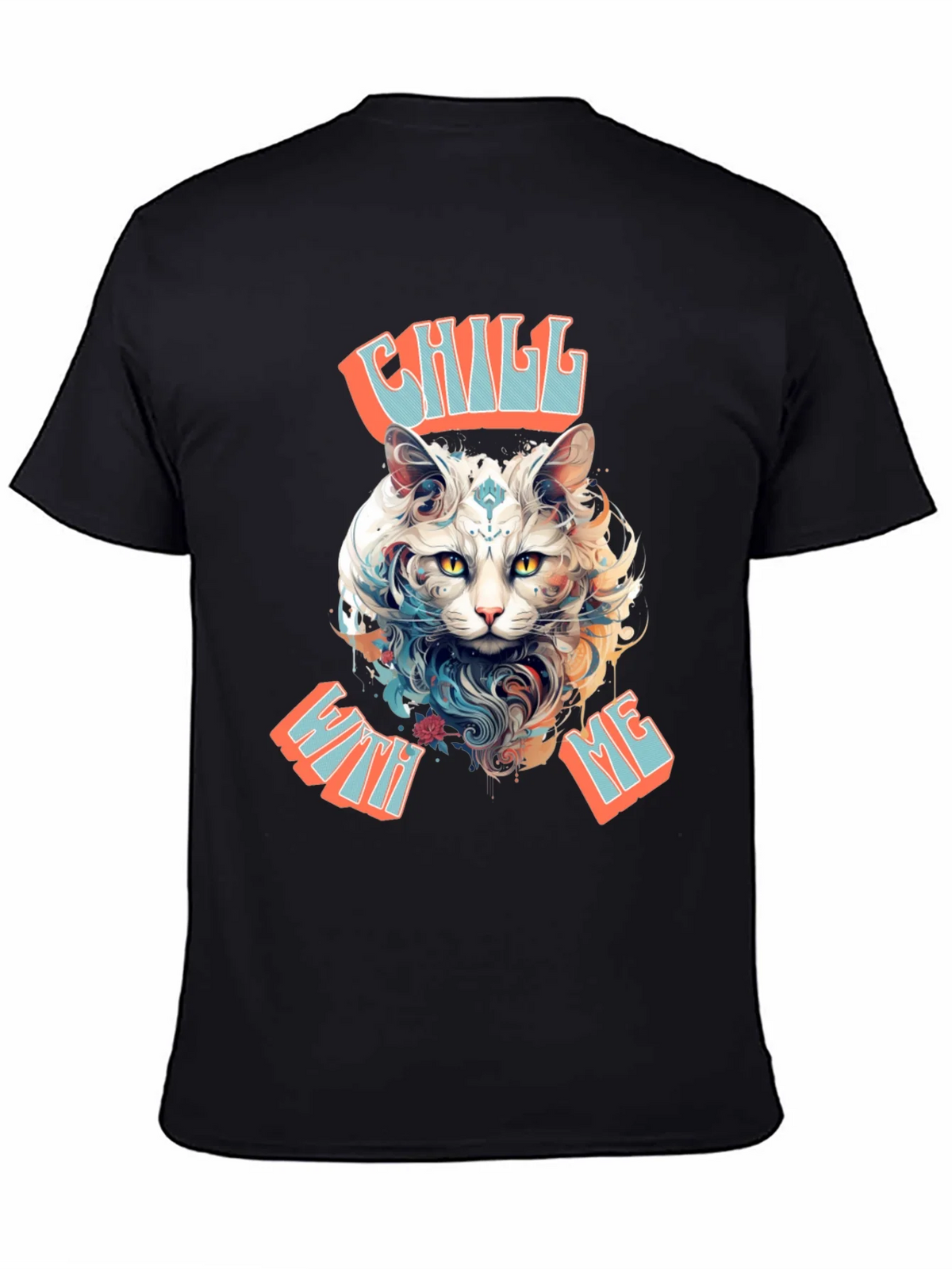 Chill With Me Cat Graphic Tee product image 4