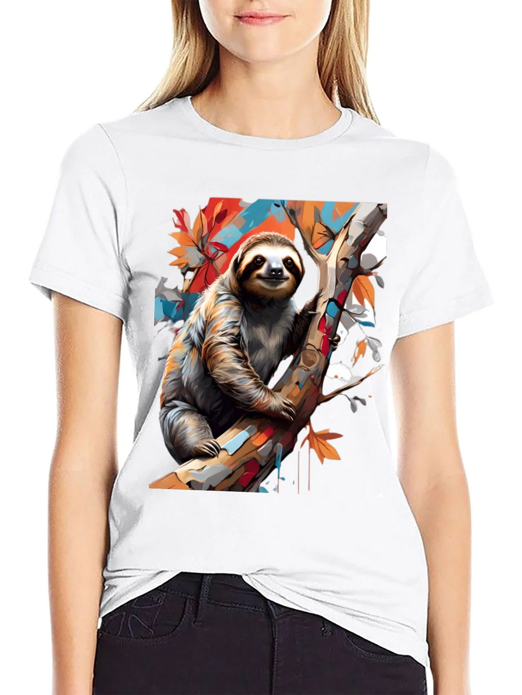 Sloth Graphic Tee - Mens Black Cotton T-Shirt product image 8