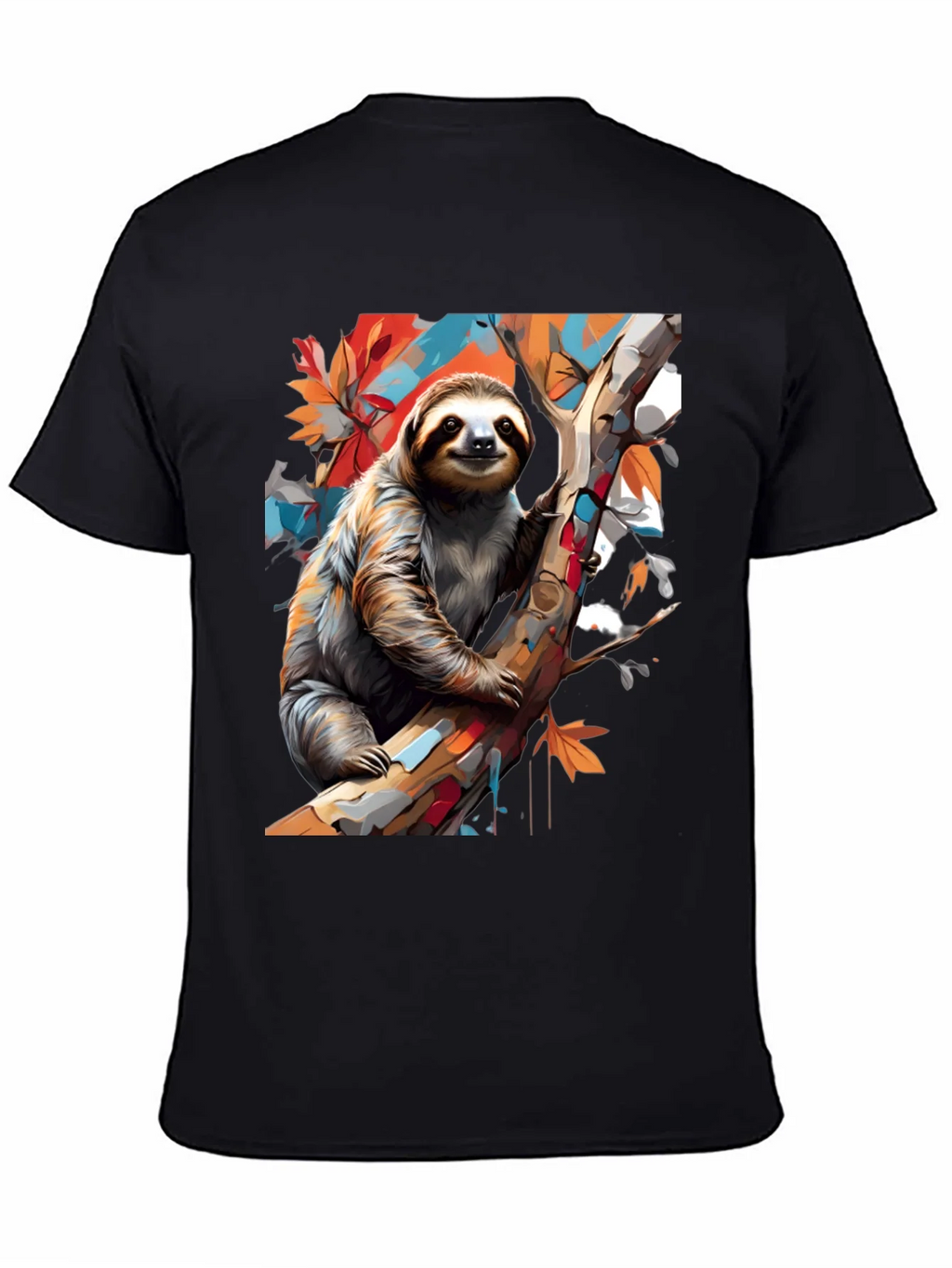 Sloth Graphic Tee - Mens Black Cotton T-Shirt product image 4