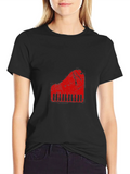 Piano Graphic Black T-Shirt product image 1