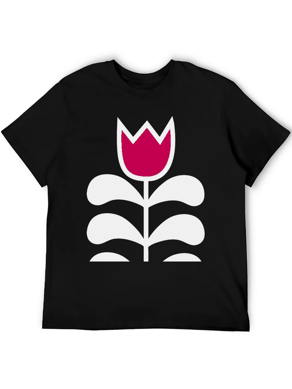 Floral Graphic Tee - Modern Tulip Design product image 3