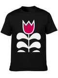 Floral Graphic Tee - Modern Tulip Design product image 1