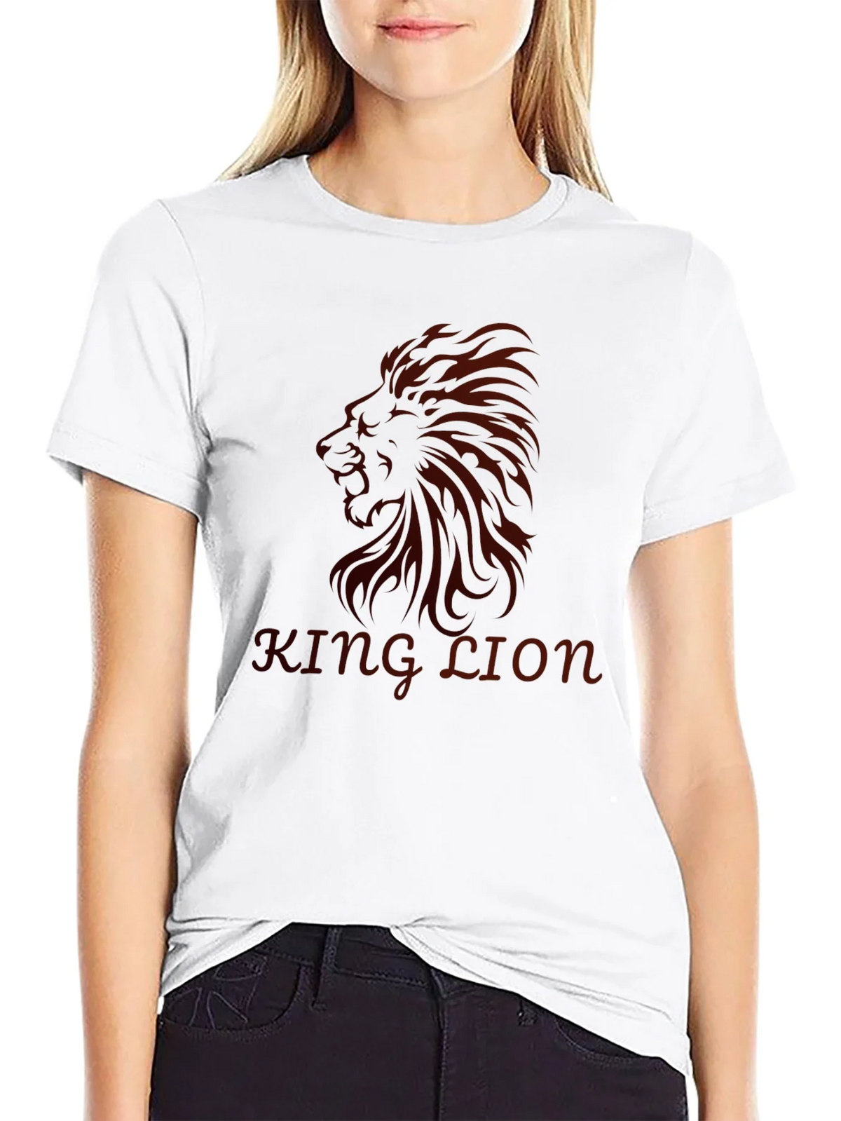 King Lion Black Graphic T-Shirt product image 3