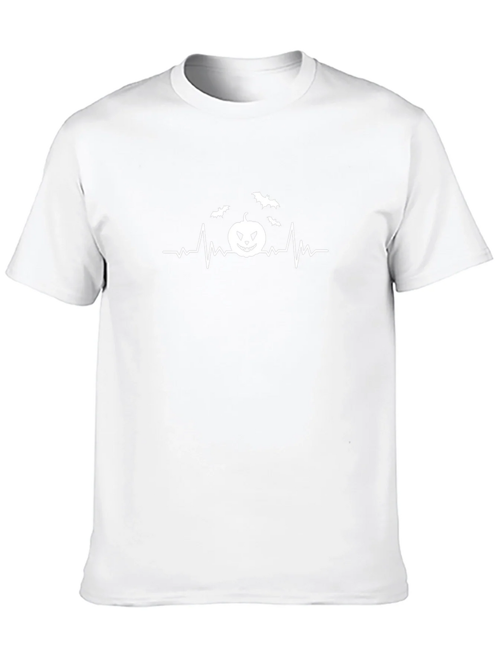 Halloween Heartbeat T-Shirt - Spooky Bat & Pumpkin Design product image 9